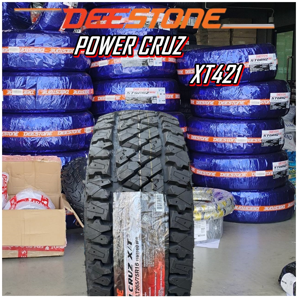 ยางรถยนต์ ขนาด 285/75R16 ,235/75R15 ,265/75R16 ,31x10.50R15 ,245/75R16 ,265/60R18 ,265/70R16 รุ่น POWER CRUZ XT421 ยี่ห้อ Deestone (แถมจุ๊บลม)