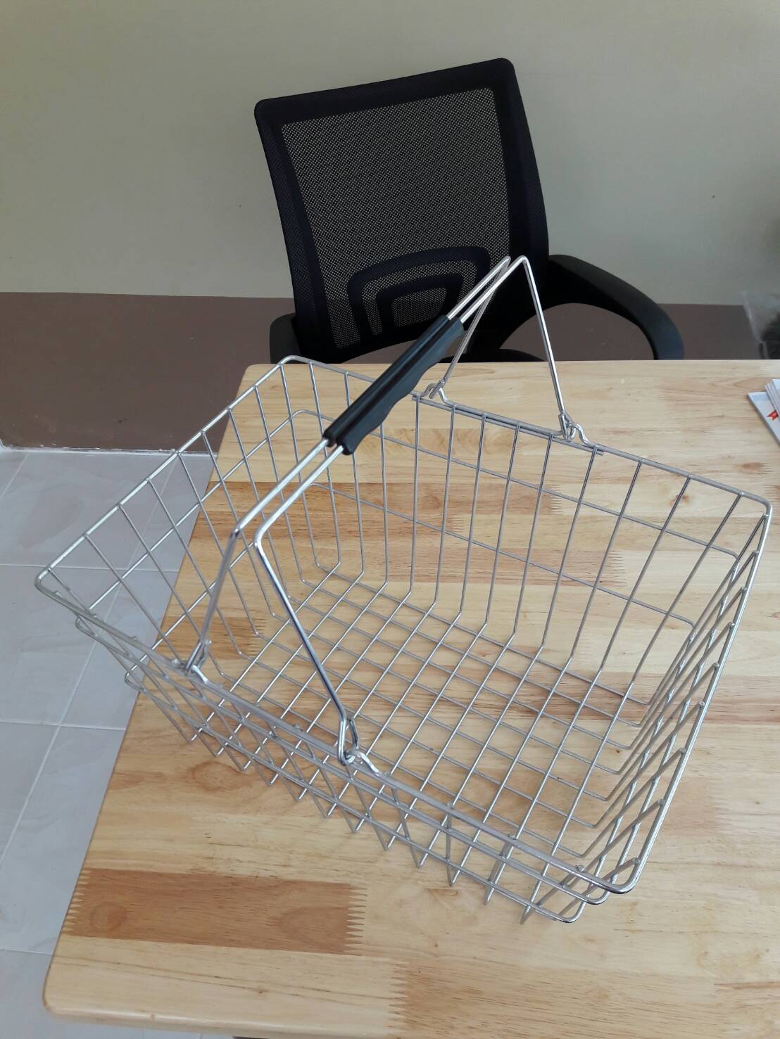 ตะกร้าโครเมียม+ผ้าหุ้ม