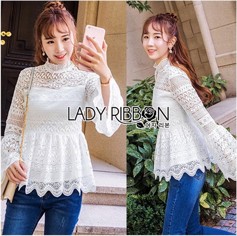 เสื้อแขนยาวผ้าลูกไม้ทรงคลาสสิกแต่มีทวิสต์เก๋ๆ