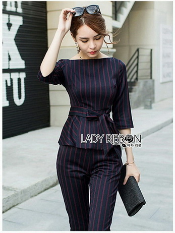 Lady Anne Smart Casual Striped Crepe