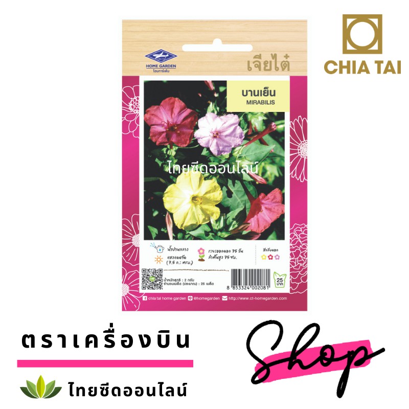 CTFW บานเย็น ตราเจียไต๋ เมล็ดดอกไม้ เมล็ดพันธุ์ดอกไม้