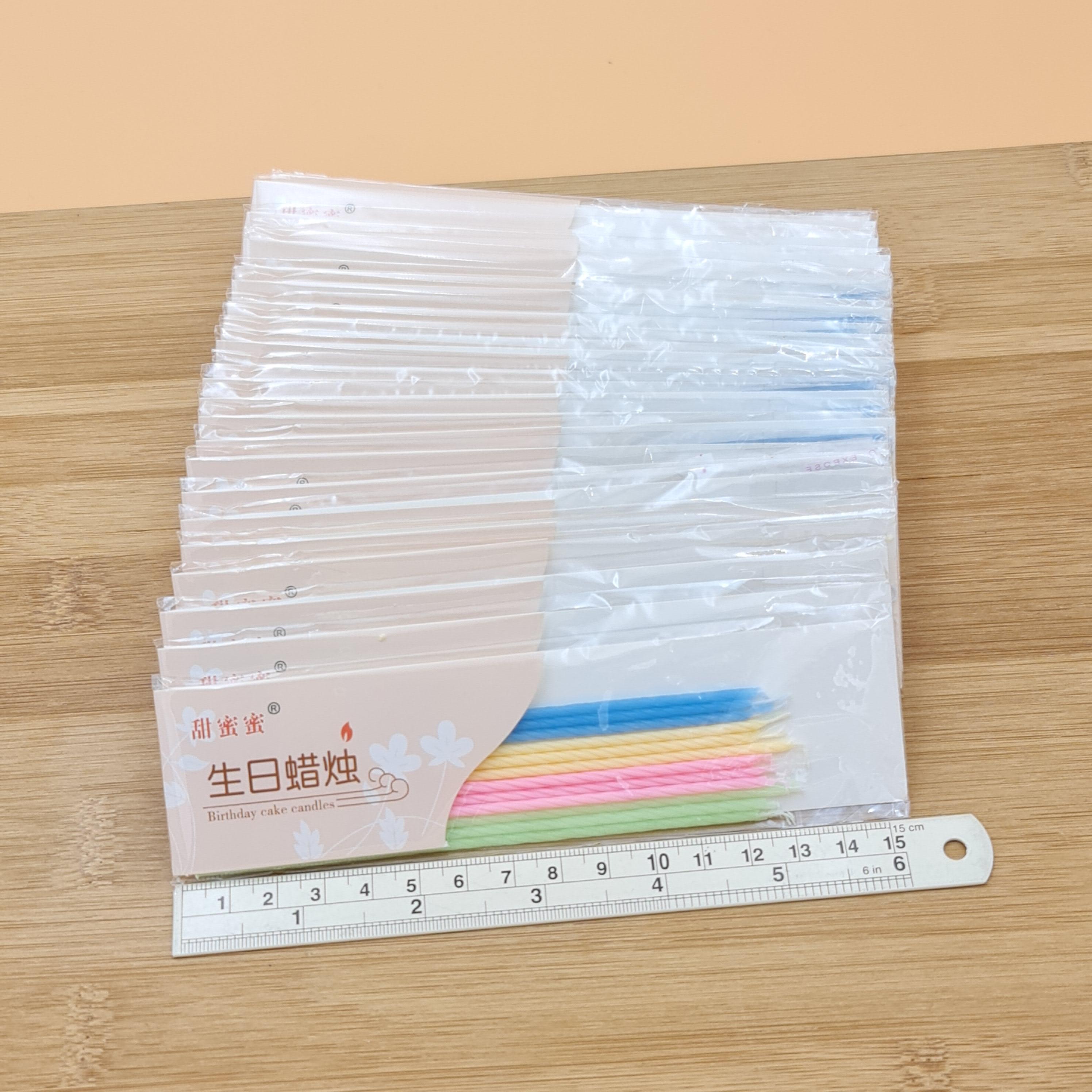 เทียนปักเค้ก เทียนผอม 15cm.*24แพ๊ค เทียนประดับ เทียนเกลียว เค้กวันเกิด bbpo j12