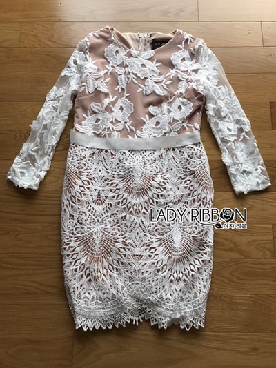 🎀 Lady Ribbon's Made 🎀 Lady Gabriella Elegant Chic Mixed Lace Dress