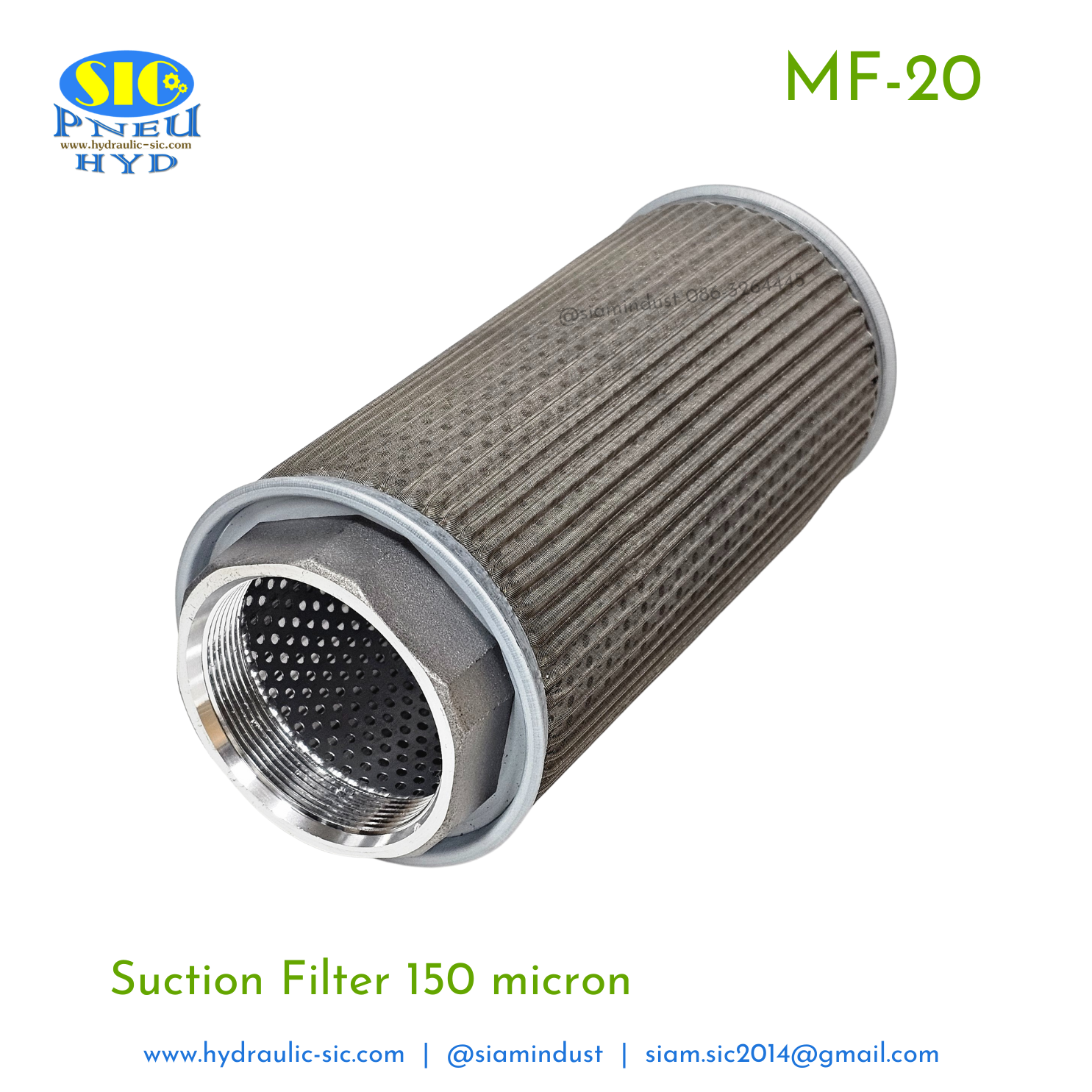 MF-20,MF-24,MF-32 กรองไฮดรอลิค กรองขาดูด Suction Filter : POKE