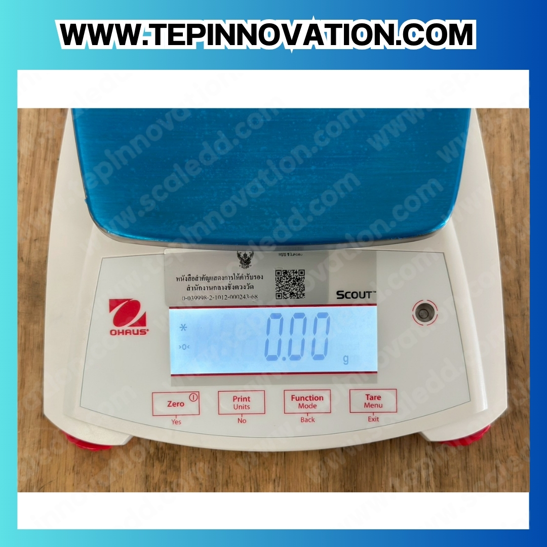 เครื่องชั่งดิจิตอล ทศนิยม 2 ตำแหน่ง พิกัด 2200g x0.01g เครื่องชั่งละเอียดสูง 2200g เครื่องชั่งน้ำหนัก 2200g ตาชั่ง 2200 กรัม พิกัดน้ำหนัก 2200 g ความละเอียด 0.01 g ยี่ห้อ OHAUS รุ่น SPX2202 (เครื่องชั่งตรวจรับรองจากสำนักงานกลางชั่งตวงวัด)