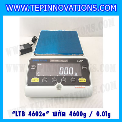 เครื่องชั่งดิจิตอลทศนิยม 2 ตำแหน่ง ADAM รุ่น LTB 4602e พิกัด 4600g x ค่าละเอียด 0.01g เครื่องชั่งดิจิตอล4600g เครื่องชั่งน้ำหนัก4600กรัม เครื่องชั่ง4600g ตาชั่งดิจิตอล4600กรัม กิโลดิจิตอล4600กรัม เครื่องชั่งยี่ห้อ ADAM รุ่น LTB 4602e