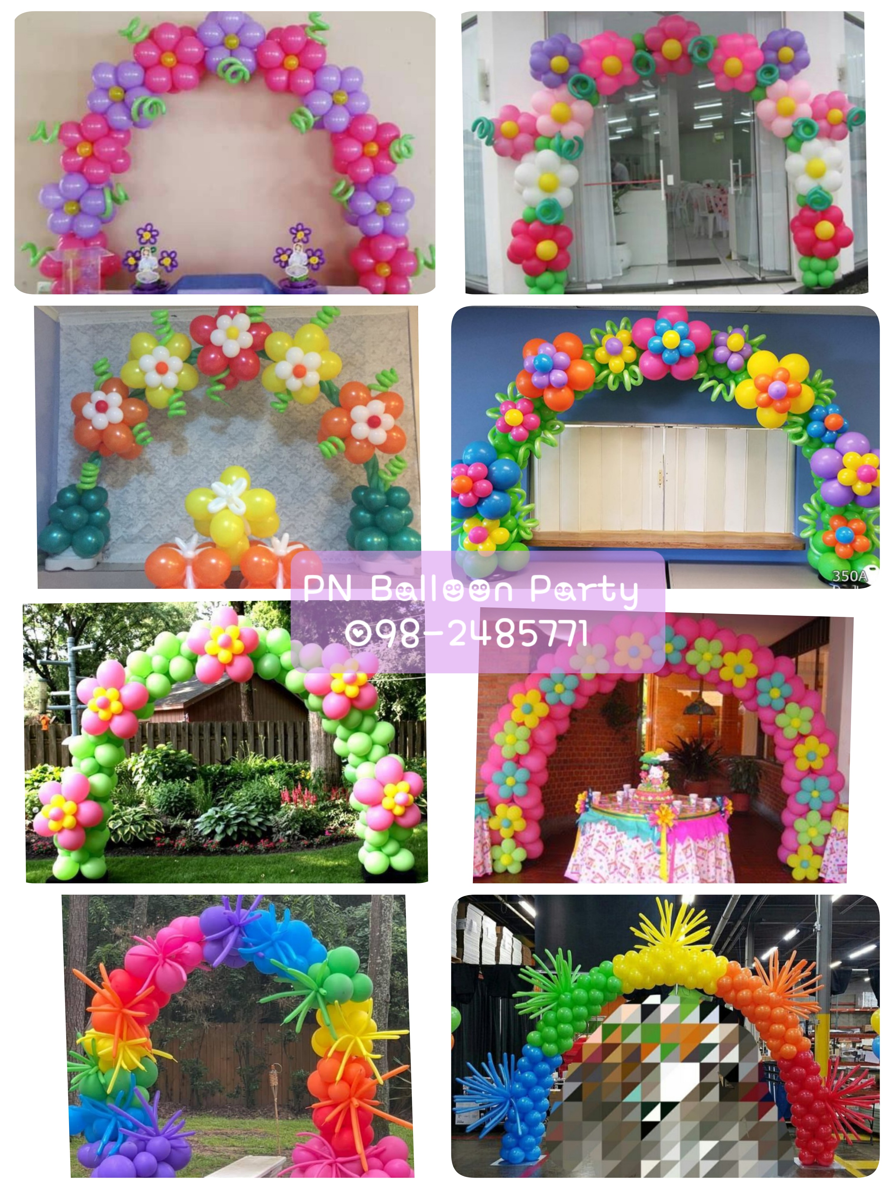 ซุ้มโค้งดอกไม้ & ต้นไม้ Flower& Tree Balloons colum สำเนา