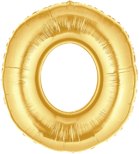 ลูกโป่งตัวอักษร O ขนาด 40 นิ้ว สีทอง Alphabet Letter Foil Balloon Gold Color
