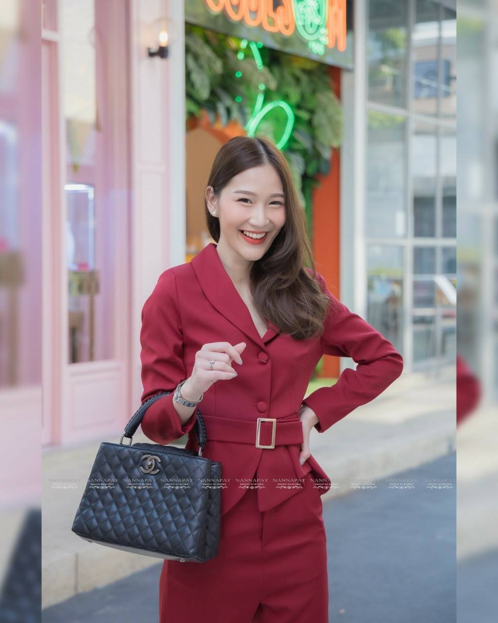 เสื้อกระดุมหน้ากางเกงมีกระเป๋าข้าง