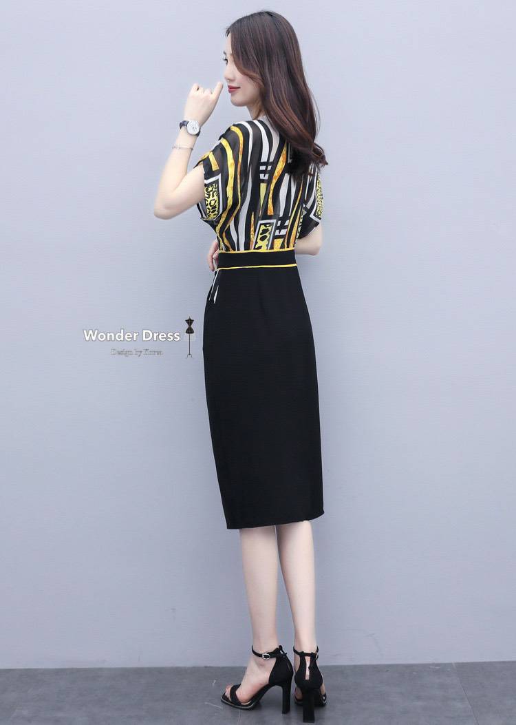 เดรสสีดำทรงปีกค้างคาว