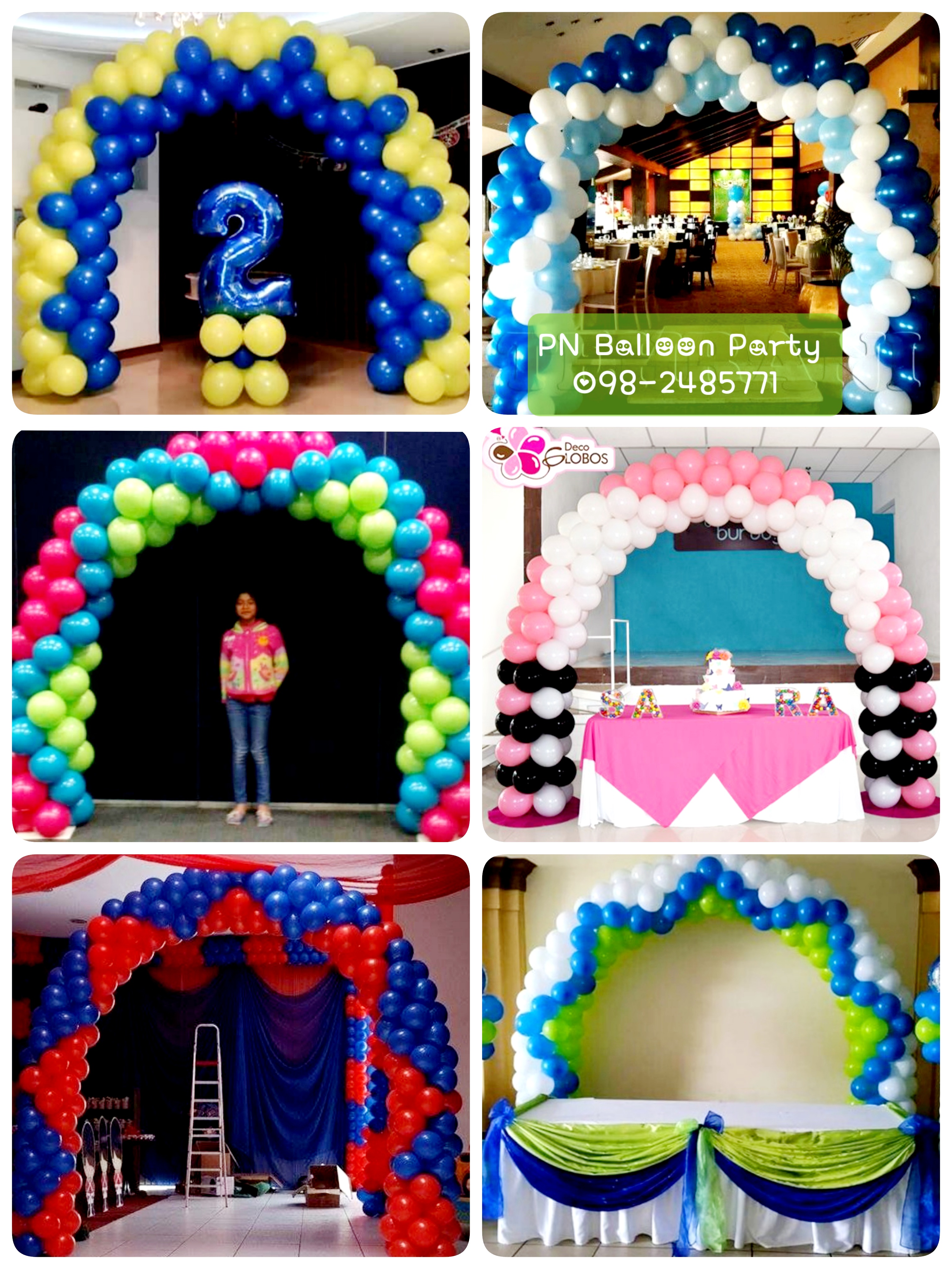 ซุ้มโค้งดาว & ลายแฉก Star style Balloons colum