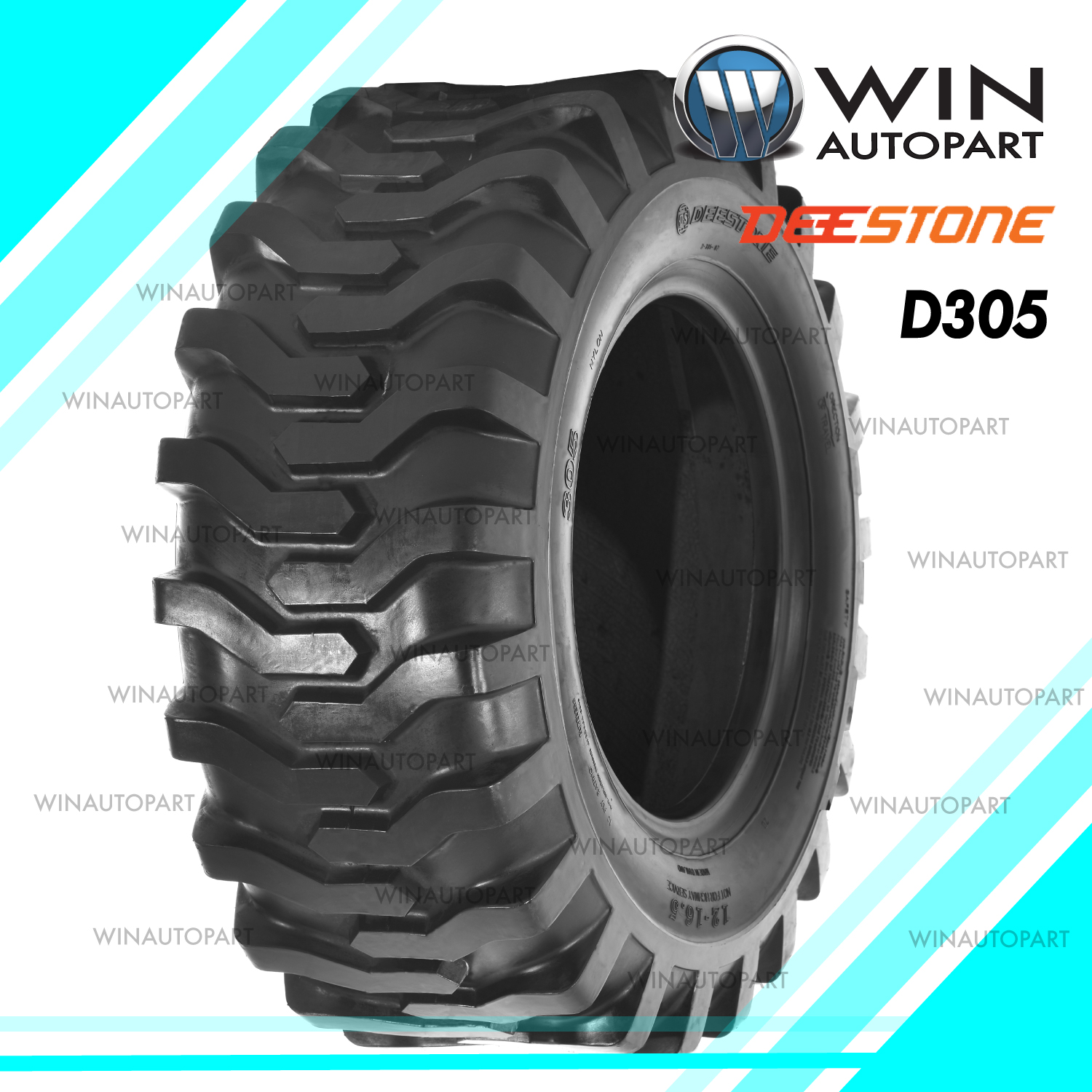 12-16.5 10PR ยี่ห้อ DEESTONE รุ่น D305 TL ยางรถตัก