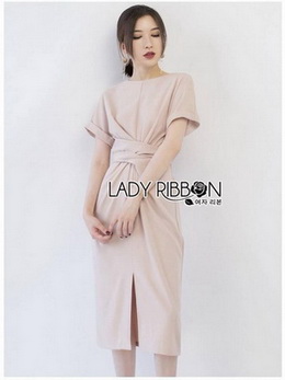 Lady Gabby Minimal Twisted Crepe Dress