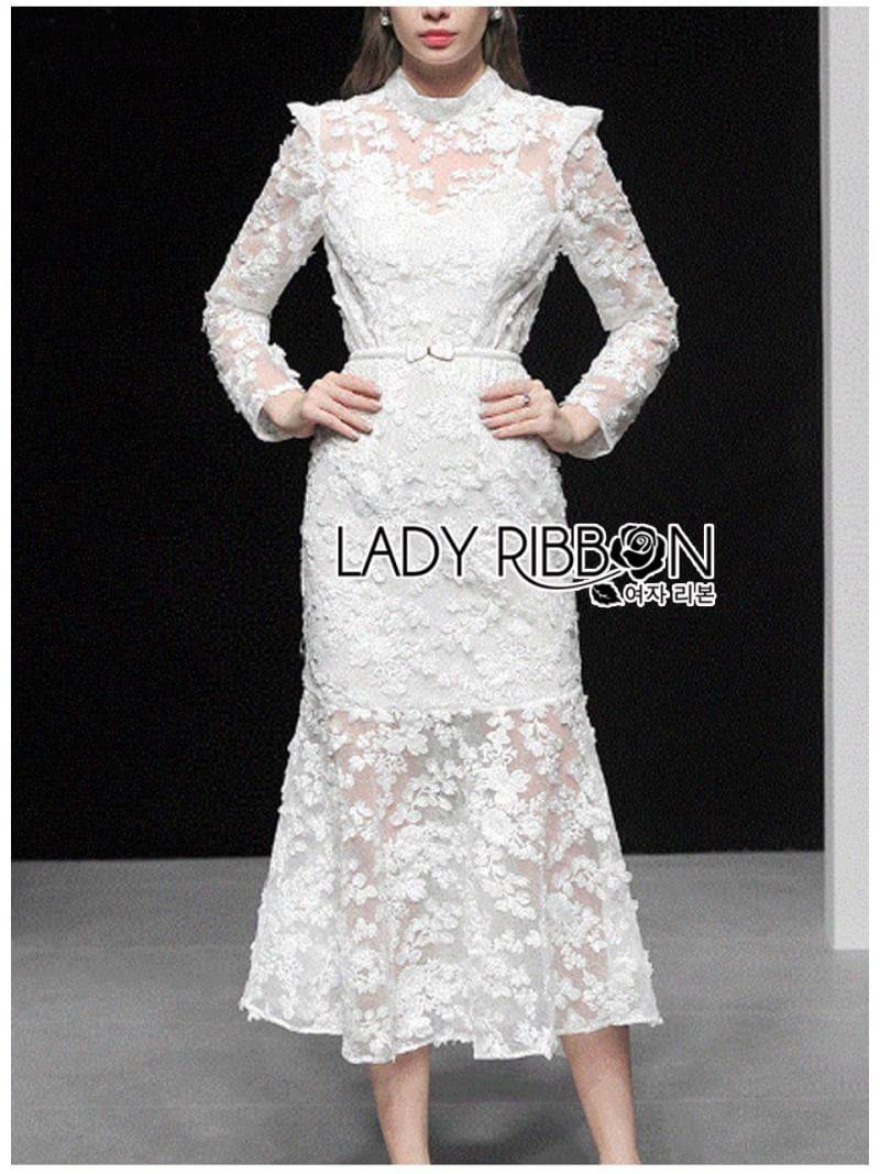 White Lace Dress เดรสยาวผ้าลูกไม้สีขาวบริสุทธิ์