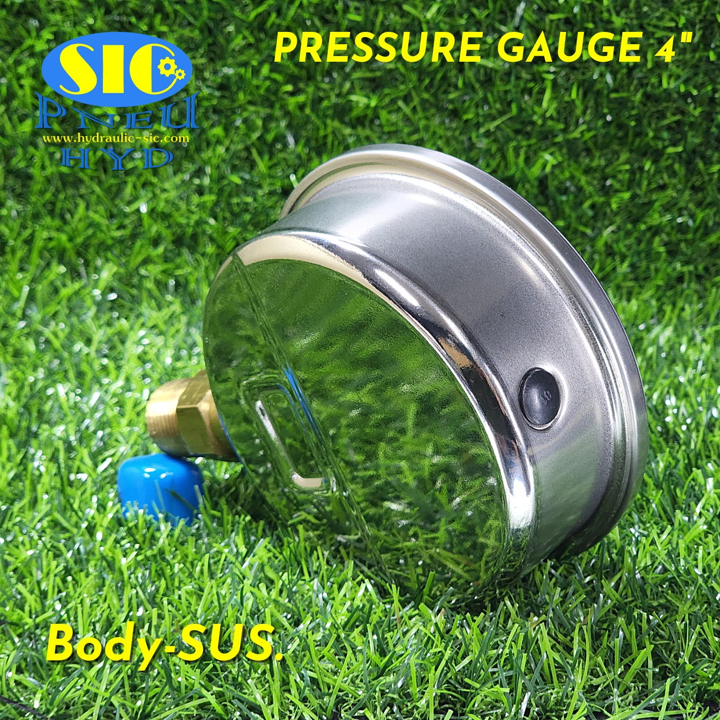 Pressure Gauge เกจวัดแรงดัน (421-21-*** : หน้าปัด 4" เกลียวออกข้าง) (SKON)