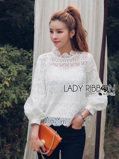 เสื้อผ้าลูกไม้สีขาวสไตล์คลาสสิกสุดหวาน