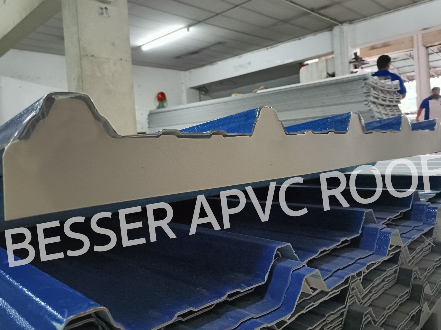 แผ่นกันนก แผ่นปิดใต้ลอนหลังคา ตราเบสเซอร์ หลังคาเอพีวีซี APVC หลังคายูพีวีซี UPVC ASAPVC สมาร์ทรูฟ