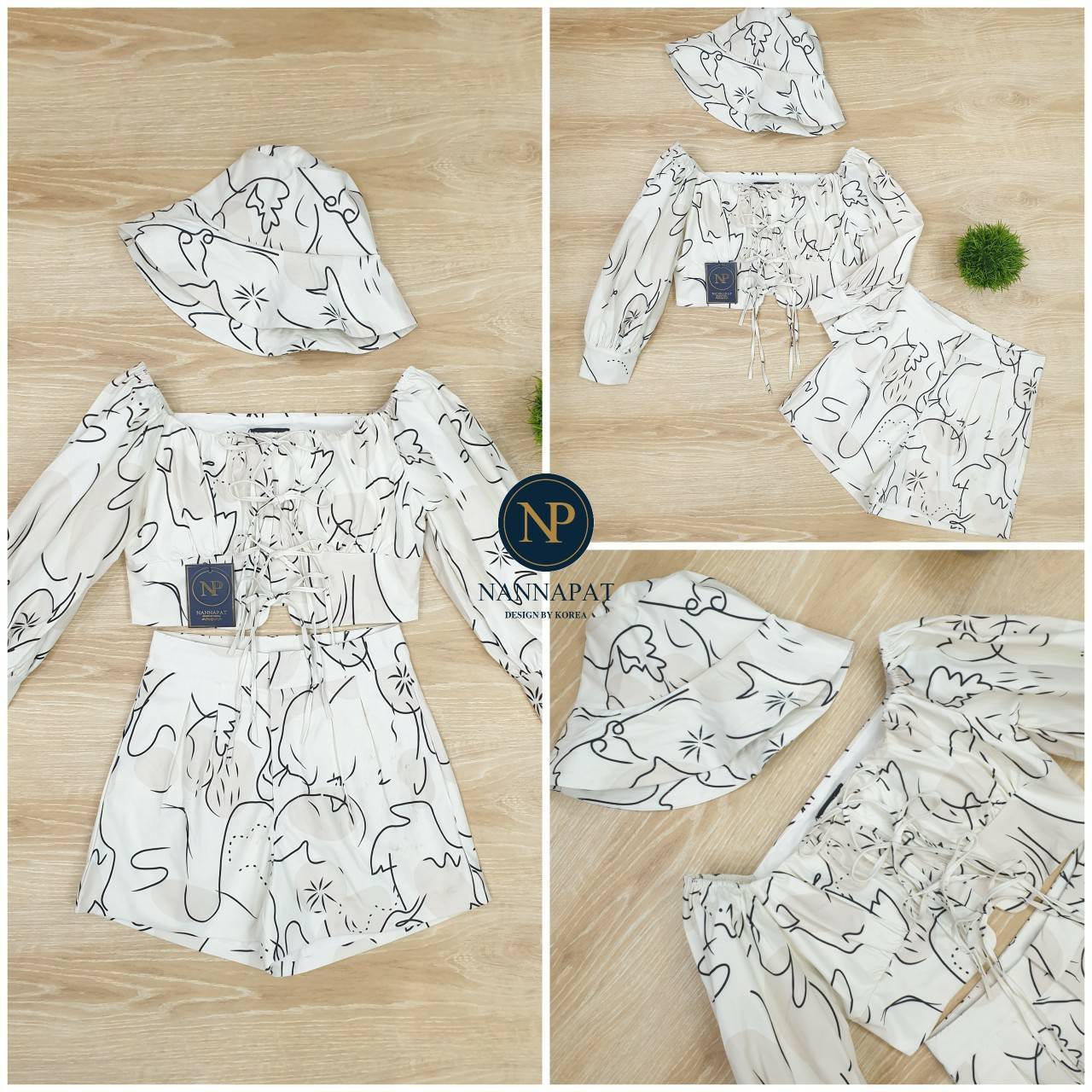 ตัวเสื้อเป็นงานเชือกผูกหน้า