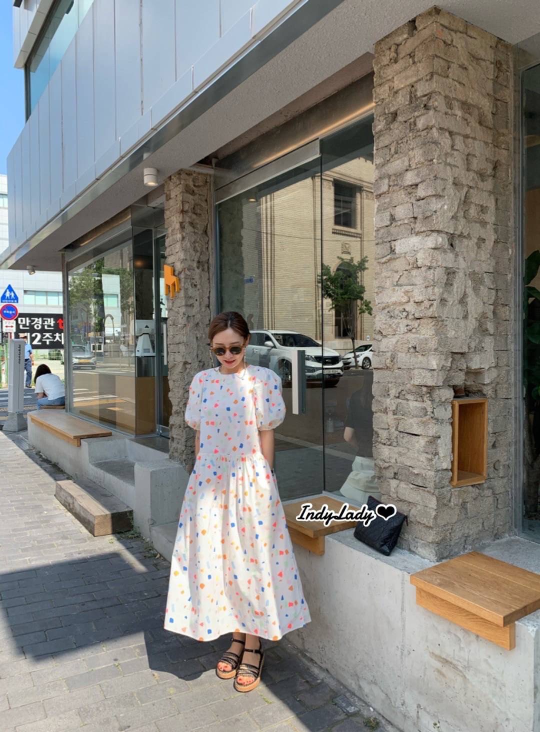Dress คอกลม แขนสั้น