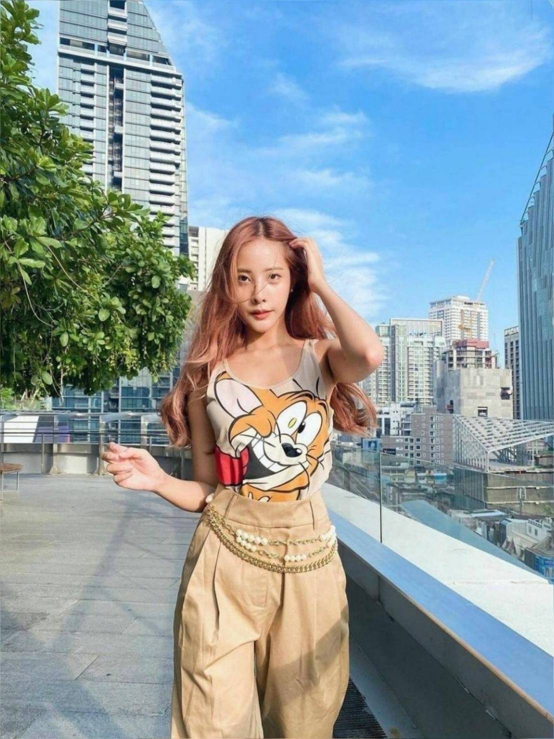 เสื้อผ้ายืดหนา นุ่ม เด้ง ลายแมว