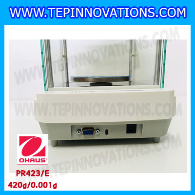 เครื่องชั่งดิจิตอล ทศนิยม3ตำแหน่ง รุ่น PR423/E เครื่องชั่ง420gx0.001g เครื่องชั่งดิจิตอล420g เครื่องชั่งละเอียดสูง420กรัม พิกัดน้ำหนัก 420g ความละเอียด 0.001g ยี่ห้อ OHAUS รุ่น PR423/E