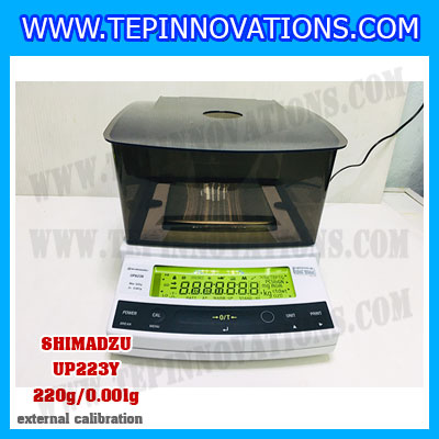 เครื่องชั่งดิจิตอล ทศนิยม 3 ตำแหน่ง รุ่น UP223Y 220gx0.001g เครื่องชั่งละเอียดสูง220g เครื่องชั่งน้ำหนัก220g ตาชั่ง220กรัม พิกัดน้ำหนัก 220g ความละเอียด 0.001g ยี่ห้อ SHIMADZU รุ่น UP223Y