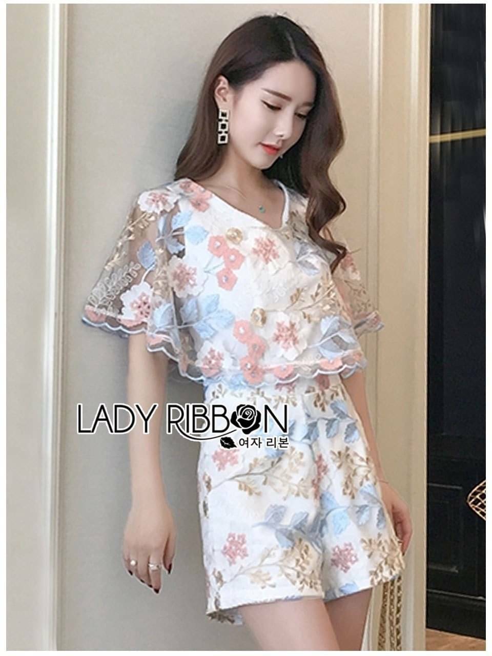Mini Playsuit เพลย์สูทขาสั้นผ้าลูกไม้
