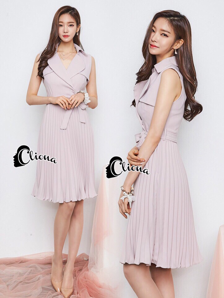 Cliona made'Chanel Floral Line Denim Luxury Dress - long dress ผ้าdenim