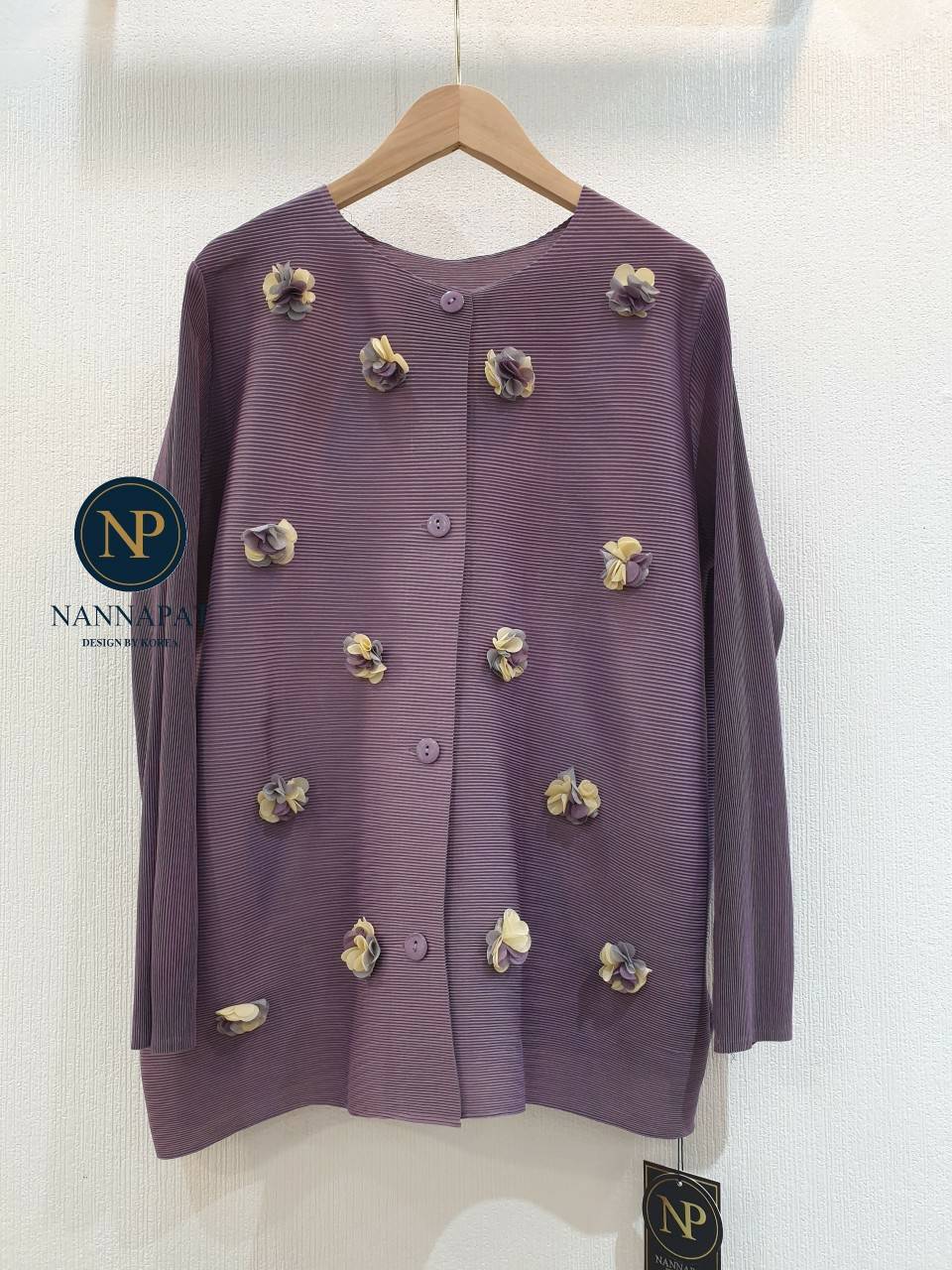 เสื้อคลุมพรีททรงใหญ่Purple (ม่วง)