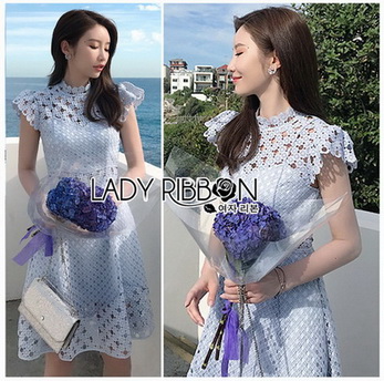 Mini Dress เดรสสั้นผ้าลูกไม้สีพาสเทลหวาน