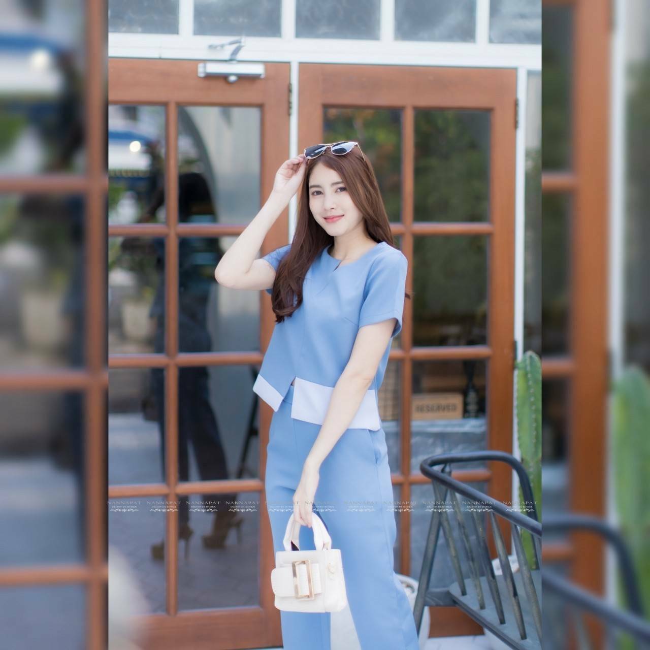 เสื้อซิปหลัง กางเกงทรงสวย