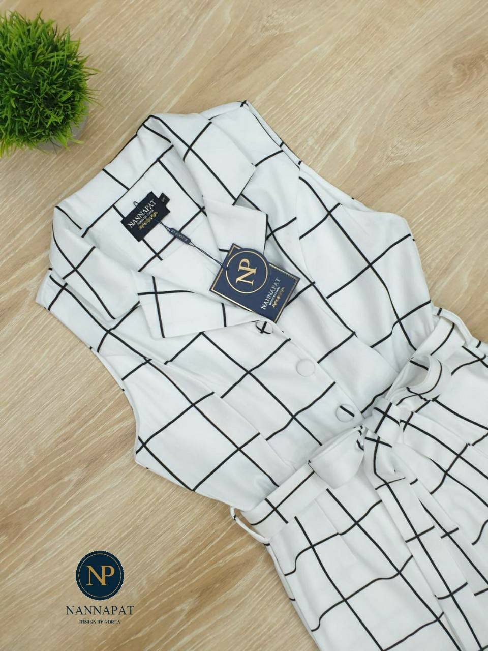 จั้มสูทลายตารางคลาสสิค