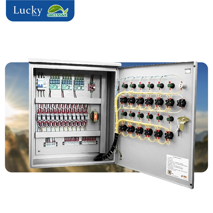 ตู้ควบคุมสถานีสูบจ่ายน้ำ รุ่น ZW6-AS-0W12-B ควบคุมวาล์วไฟฟ้า แบ่งโซนรดน้ำ 12 โซน