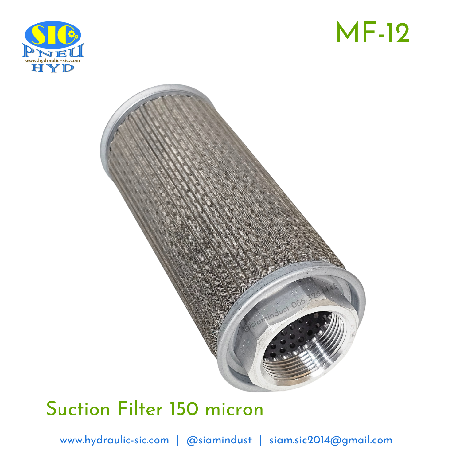 กรองไฮดรอลิค MF-04,MF-06,MF-08,MF-10,MF-12,MF-16 กรองขาดูด Suction Filter : POKE