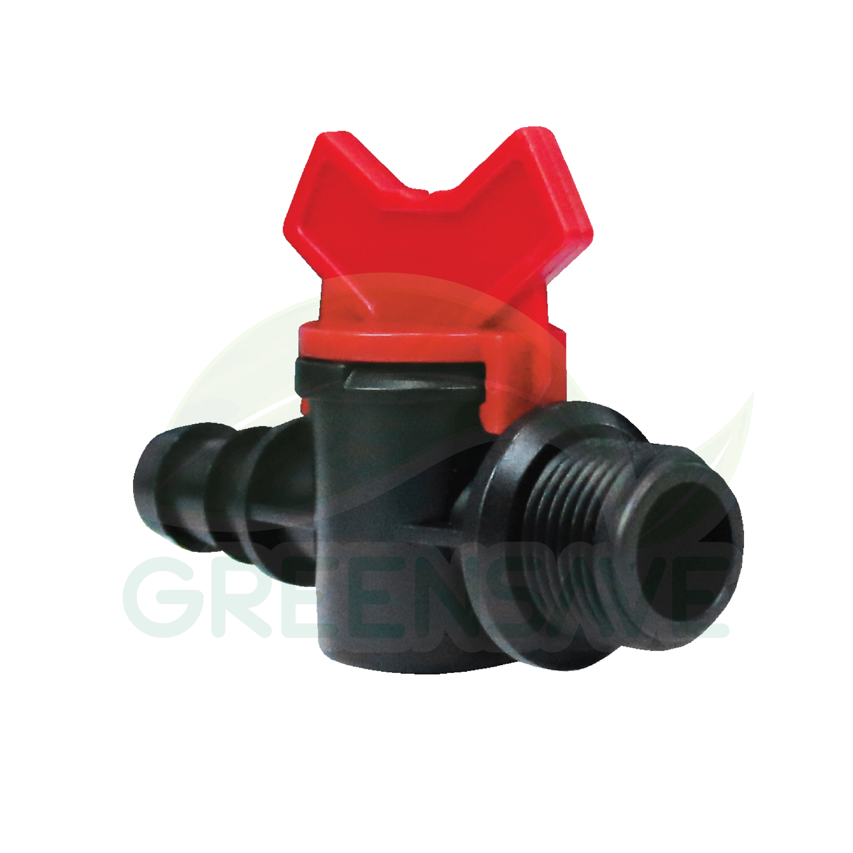 วาล์วหางปลาหรี่น้ำ สำหรับท่อ PE 20 mm เกลียวนอก 3/4 (6 หุน)