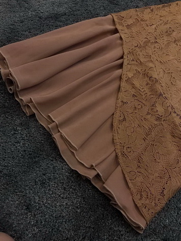 ลูกไม้คอจีนแขน 5 ส่วน ทรงสวย