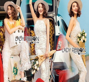 Lady Ribbon ขายส่ง Lace Jumpsuit