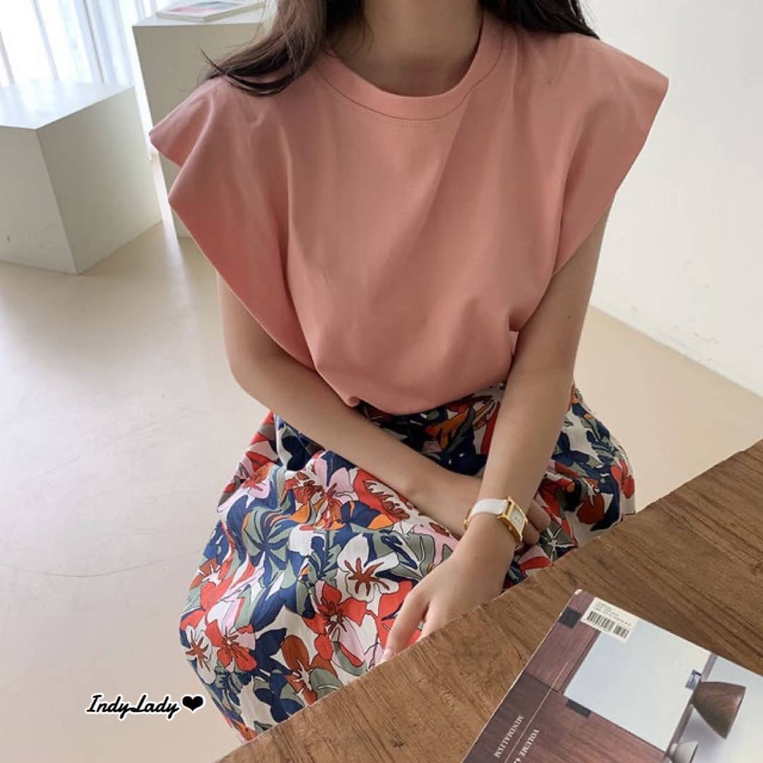 เสื้อ+กระโปรง ตัวเสื้อแขนล้ำ