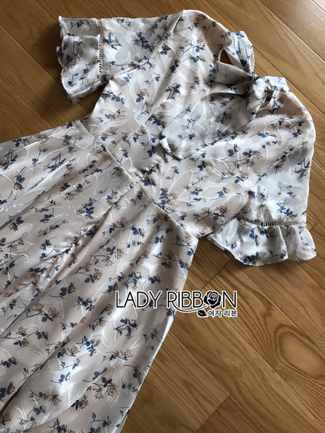 เดรสผ้าชีฟองพิมพ์ลายดอกไม้สไตล์เฟมินีน