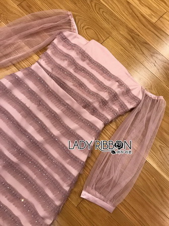 Frilled Tulle Lady Ribbon Dress