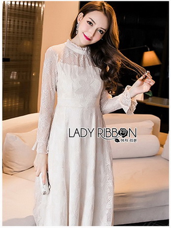 Lady Pat Sweet and Classic Off-White Lace Dress
