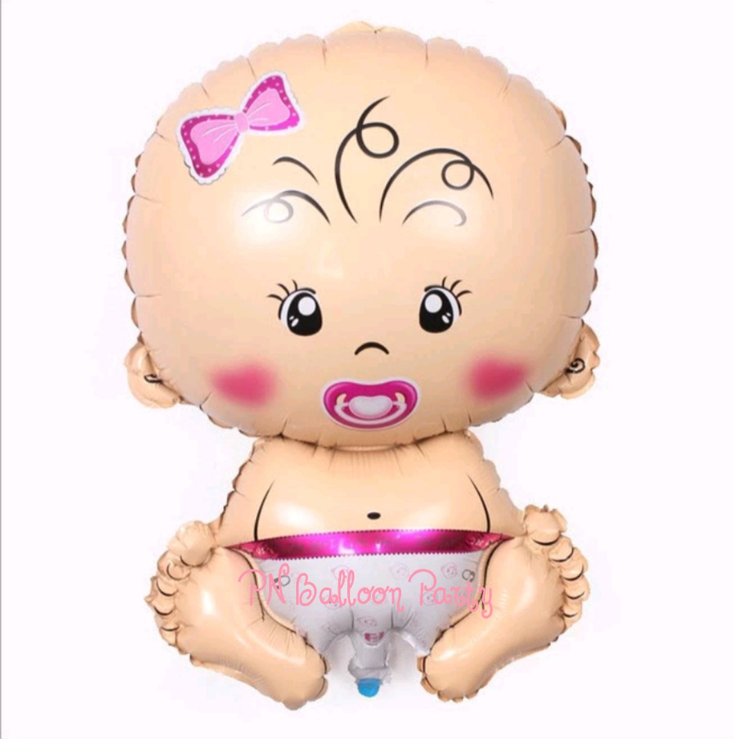 ลูกโป่งแรกเกิด เด็กทารกผู้หญิง Infant Baby Girl new born Birthday Balloons