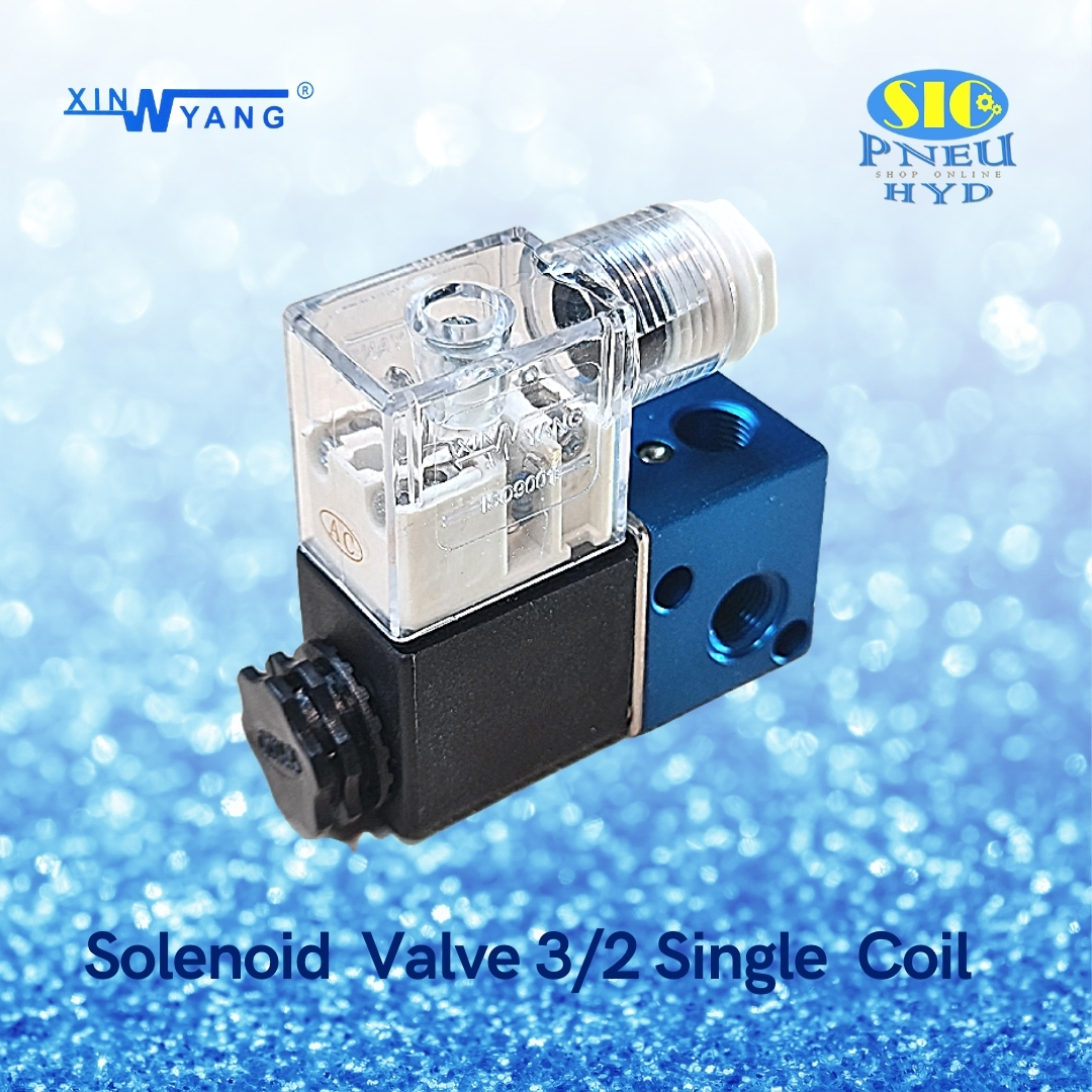 3V1-06 : SOLENOID VALVE XINYANG โซลินอยด์วาล์วลม 3/2 คอยล์ข้างเดียว เกลียว 1/8" PT