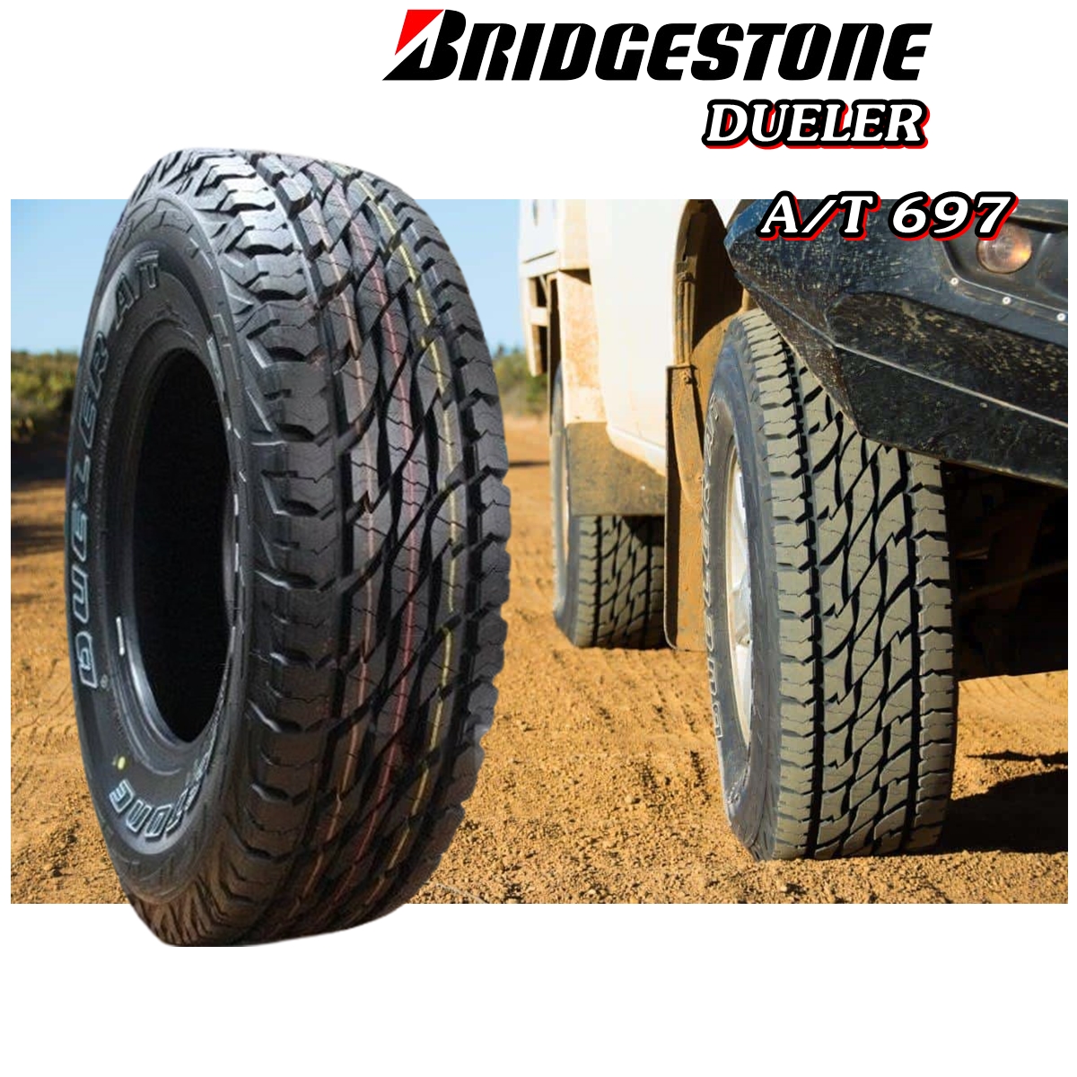 ยางรถยนต์ยี่ห้อ BRIDGESTONE รุ่น DUELER A/T 697 ขนาด 265/70R16 ,265/75R16