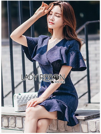 Maria Double-Breasted Dress Lady Ribbon