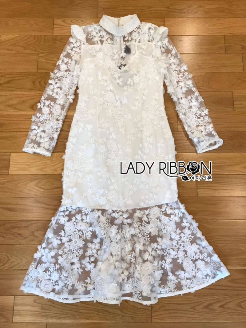 White Lace Dress เดรสยาวผ้าลูกไม้สีขาวบริสุทธิ์