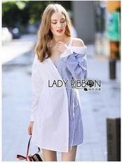 Shirt Dress Lady Ribbon เชิ้ตเดรส
