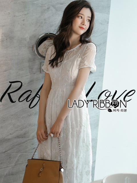 Lace Dress Lady Ribbon ขายเดรสยาว
