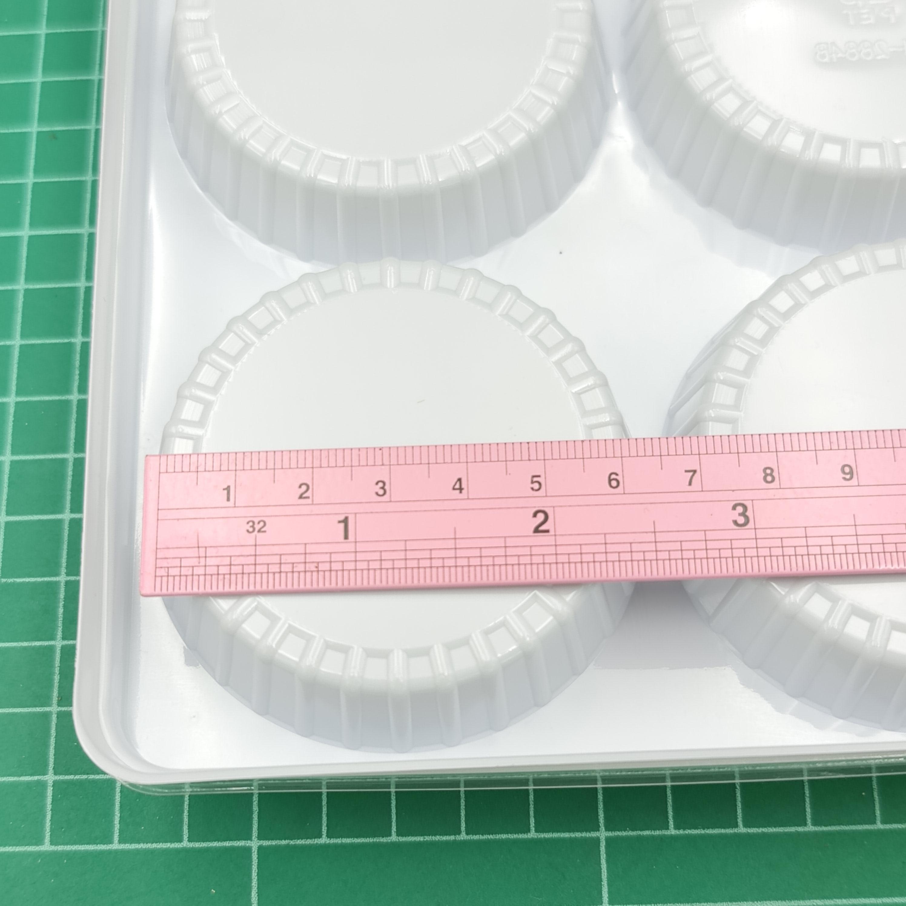 กล่องเบเกอรี่ 4ช่อง 6cm. ฝาล็อค ฐานขาวฝาใส กล่องเค้ก กล่องเปี๊ยะ กล่องขนม แพ็กเกจ แพ็คเกจ เบเกอรี่ เจริญ12 j12