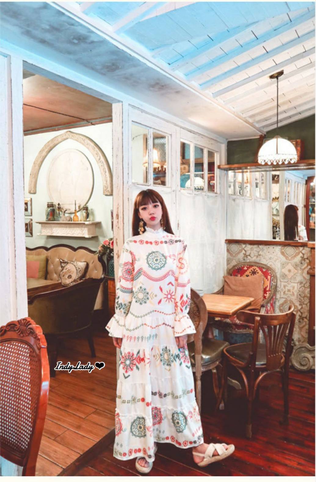 Maxi Dress แขนยาว